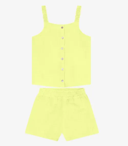 Conjunto Infantil Blusa Com Shorts Trick Nick Verde