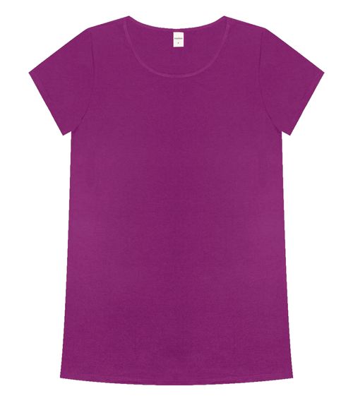 Blusa Básica Alongada Feminina Rovitex Roxo