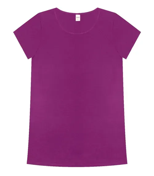 Blusa Básica Alongada Feminina Rovitex Roxo