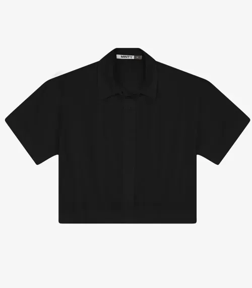 Camisa Feminina Tricoline Minty Preto