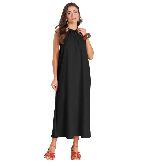 Vestido Feminino Midi Dianna Preto