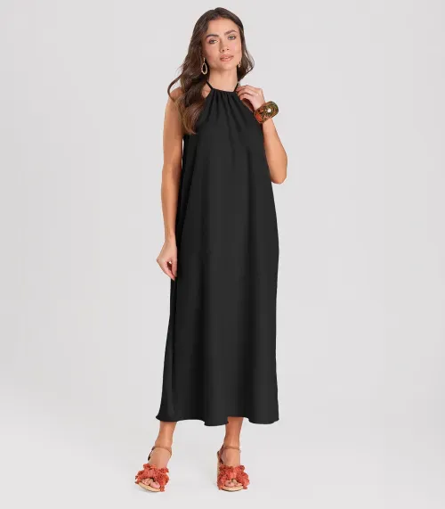 Vestido Feminino Midi Dianna Preto