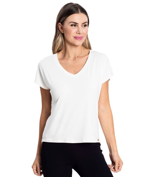 Blusa Feminina Viscotorcion Rovitex Branco