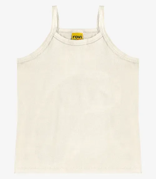 Regata De Alça Infantil Feminina Rovi Kids Bege