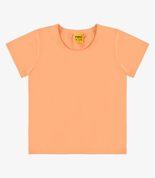 Blusa Básica Infantil Cotton Leve Rovi Kids Laranja