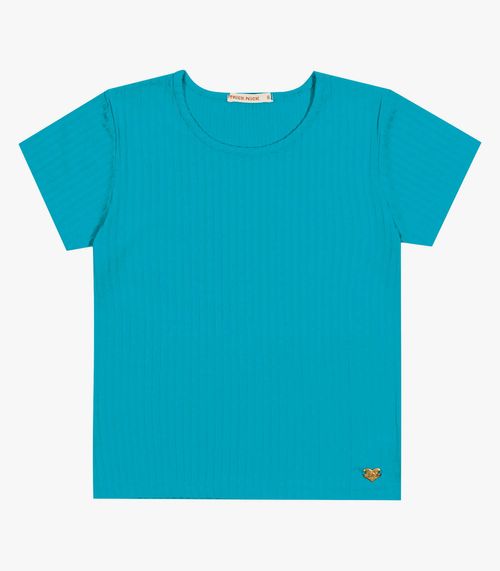 Blusa Infantil Feminina Canelada Trick Nick Azul