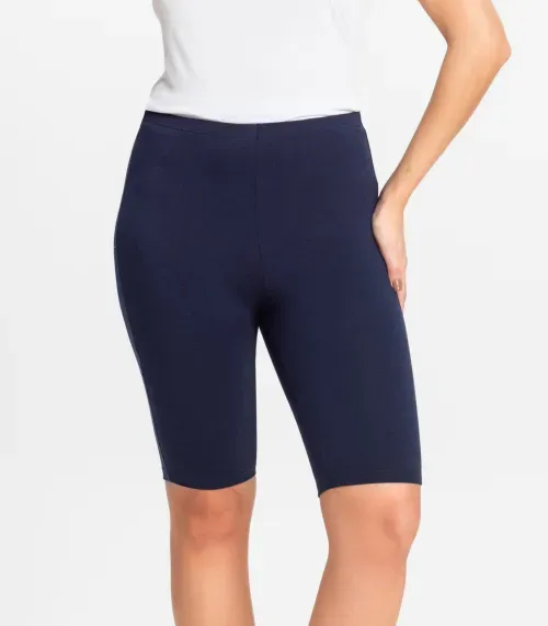 Bermuda Ciclista Feminina em Cotton Pesado Rovitex Azul