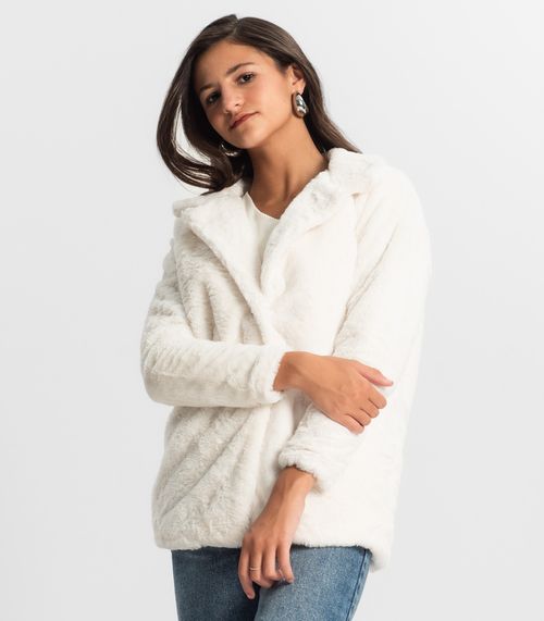 Casaco Juvenil Feminino Pelo Safira Minty Bege