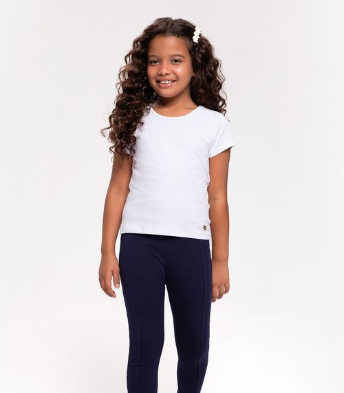 Blusa Infantil Feminina Canelada Trick Nick Branco
