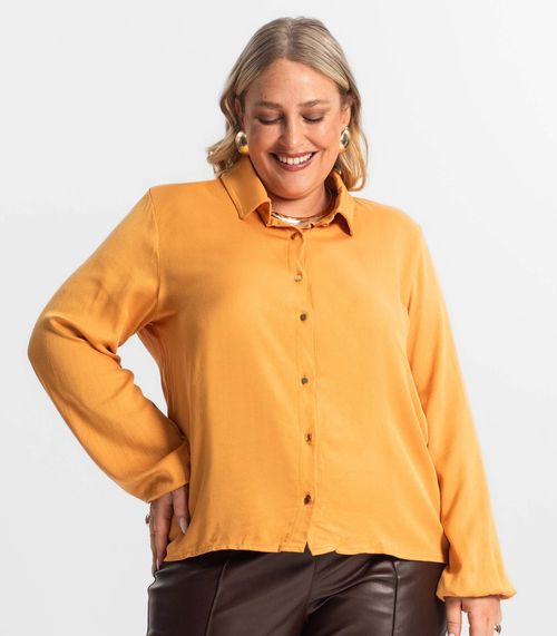 Camisa Manga Longa Secret Glam Secret Glam Marrom