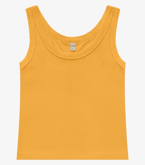 Regata em Ribana de Viscose Rovitex Amarelo