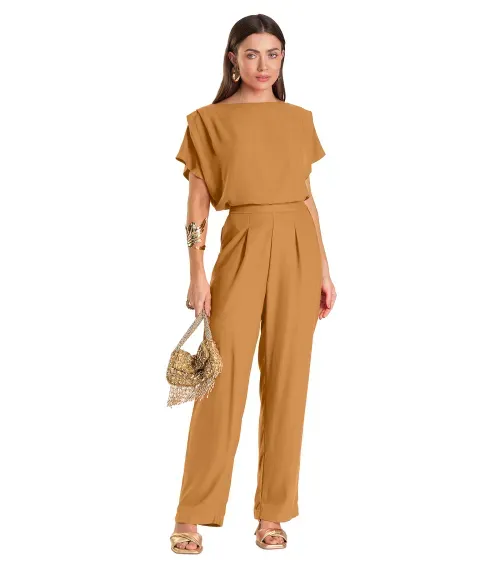 Calça Feminina Pantalona Dianna Marrom