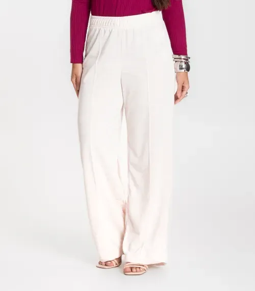 Calça Feminina Pantalona Infinita Cor Bege