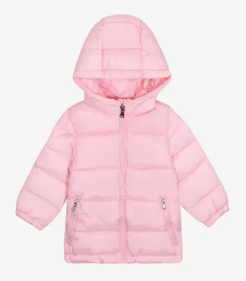 Jaqueta Puffer Feminina com Capuz Trick Nick Rosa