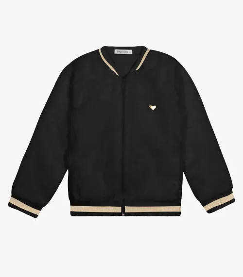 Jaqueta Bomber Pelo Safira Trick Nick Preto