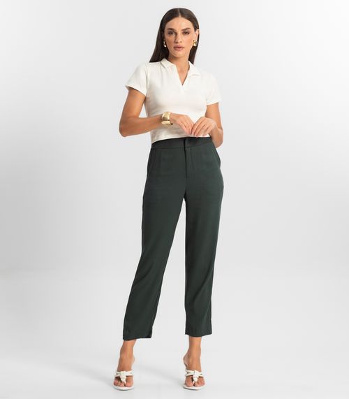 Calça Feminina em Viscose Dobby Endless Verde