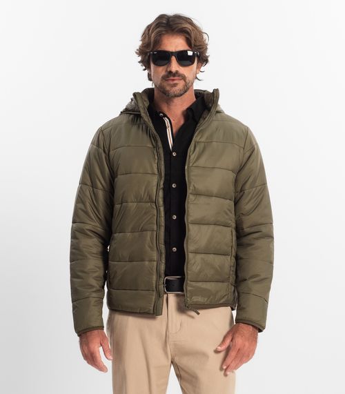 Jaqueta Microfibra Com Capuz Masculina Diametro Verde