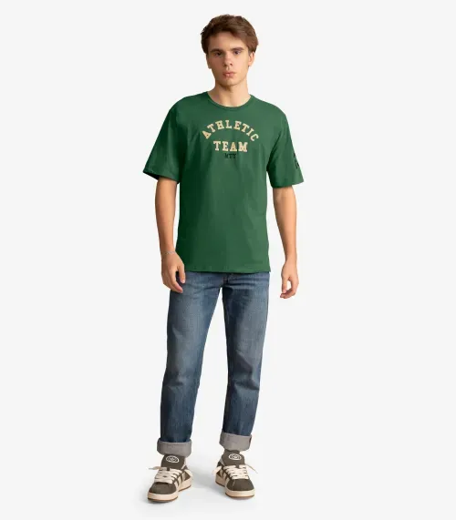 Camiseta Juvenil Masculina Em Meia Malha Minty Verde