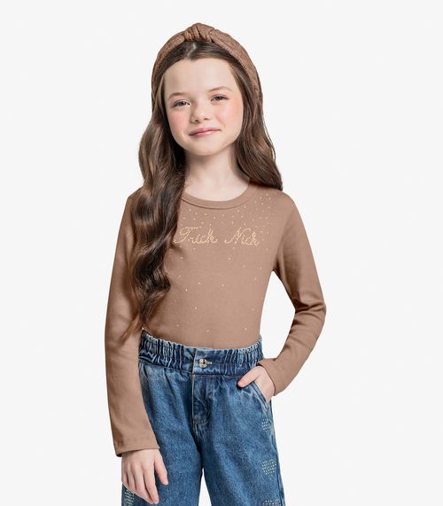 Blusa Manga Longa Trick Nick Marrom