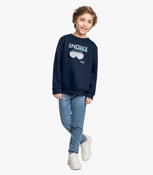 Conjunto Blusão Com Calça Jeans Trick Nick Azul