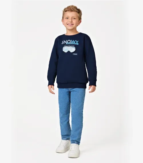 Conjunto Blusão Com Calça Jeans Trick Nick Azul