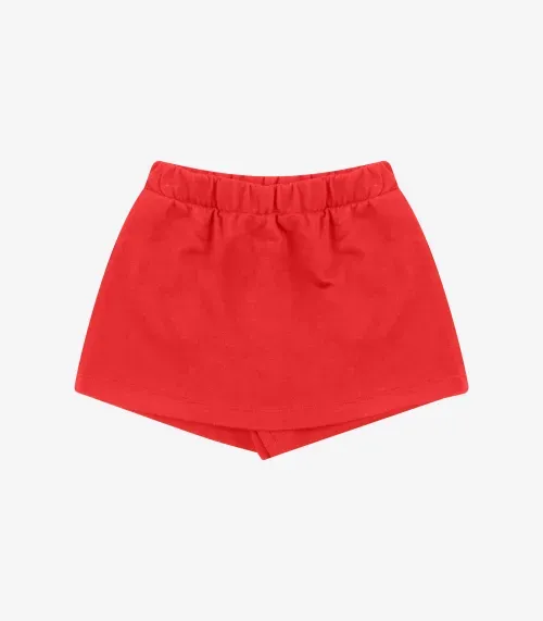 Shorts Saia Moletom Rovi Kids Vermelho