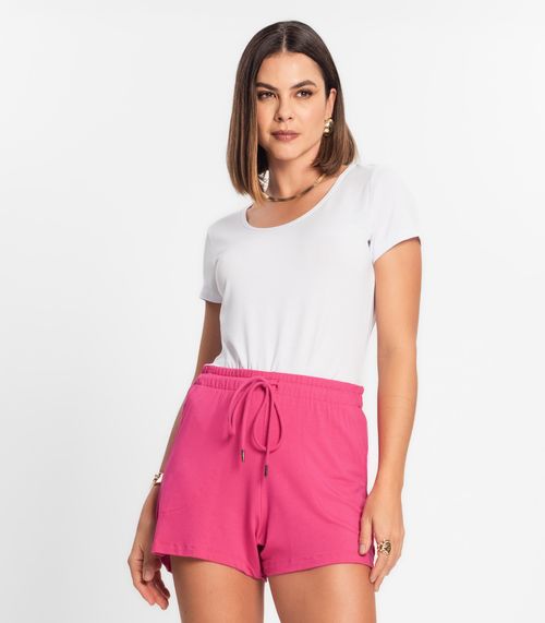 Blusa Feminina Viscotorcion Básica Rovitex Branco