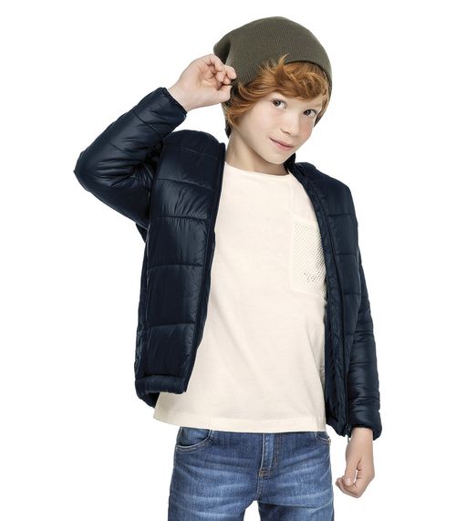 Jaqueta Puffer Infantil Trick Nick Azul