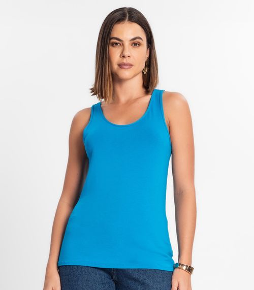 Regata Feminina Básica em Viscotorcion Rovitex Azul