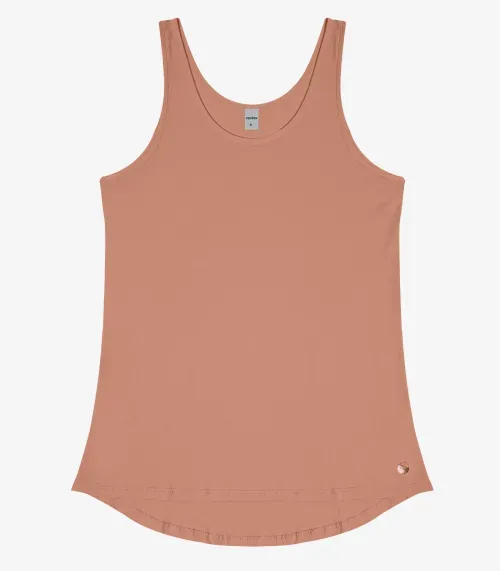 Regata Feminina Básica em Viscotorcion Rovitex Marrom