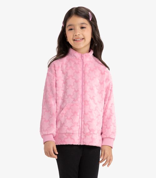 Jaqueta Infantil Pelinho Rovi Kids Rosa