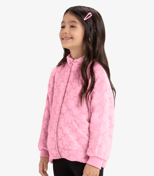 Jaqueta Infantil Pelinho Rovi Kids Rosa
