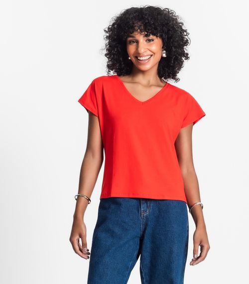 Blusa Feminina Viscotorcion Rovitex Laranja