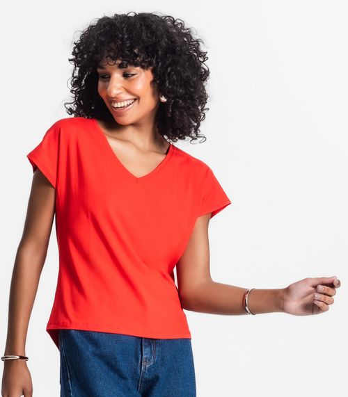 Blusa Feminina Viscotorcion Rovitex Laranja