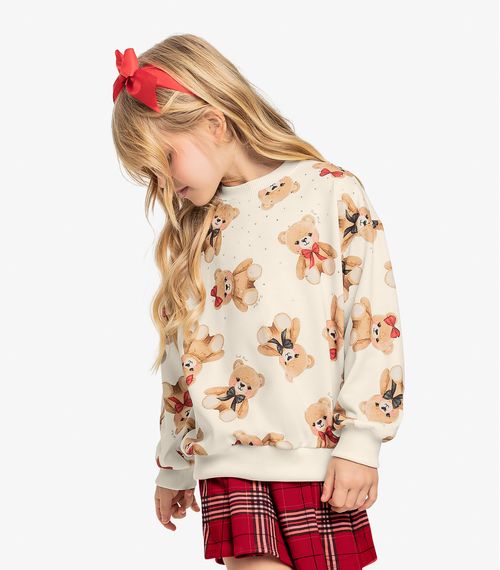 Blusão Menina Infantil Trick Nick Bege