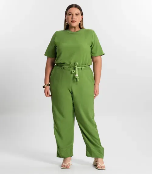 Calça Feminina Plus Size Secret Glam Verde