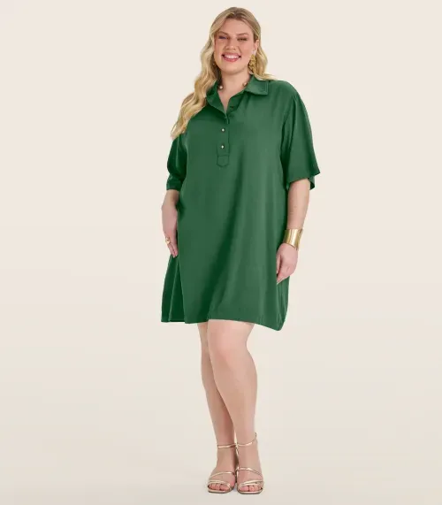 Vestido Midi Plus Size Secret Glam Verde