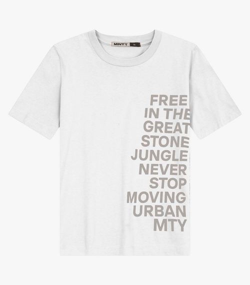 Camiseta Juvenil Masculina em Meia Malha Minty Branco