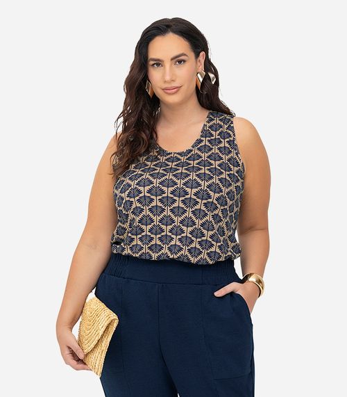 Regata Viscose Plus Size Secret Glam Marrom