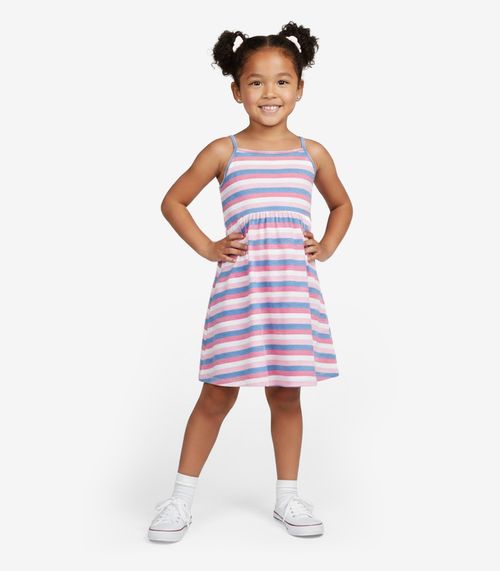 Vestido Infantil Estampado de Alcinha Biju Kids Rosa