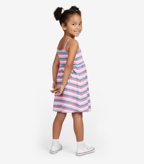 Vestido Infantil Estampado de Alcinha Biju Kids Rosa