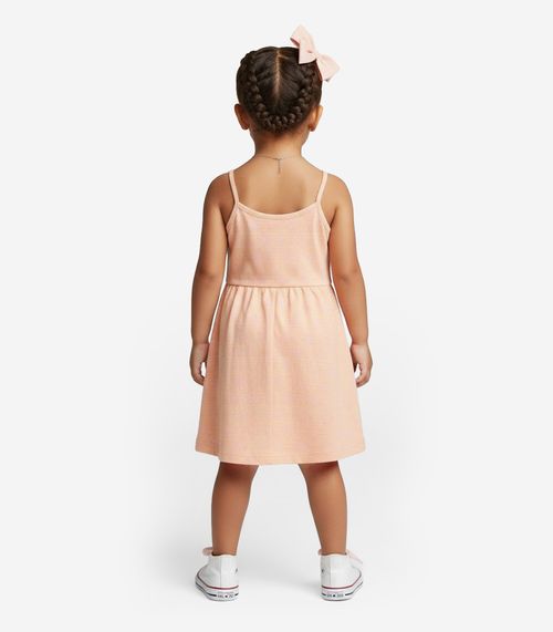 Vestido Infantil Estampado de Alcinha Biju Kids Rosa