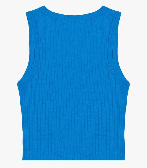 Regata Feminina Adulto Canelada Intinita Cor Azul