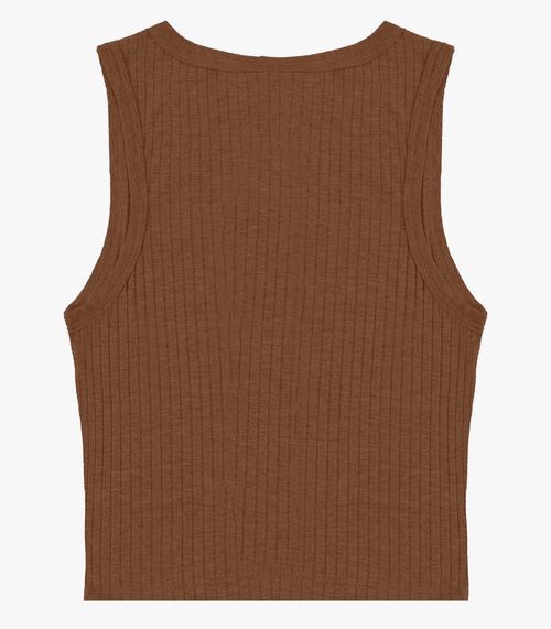 Regata Feminina Adulto Canelada Intinita Cor Marrom