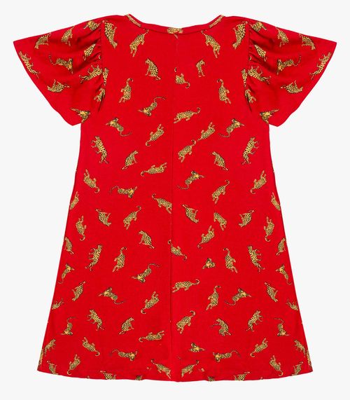 Vestido Infantil Menina Estampado Select Vermelho