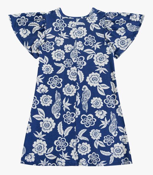 Vestido Infantil Menina Estampado Select Azul