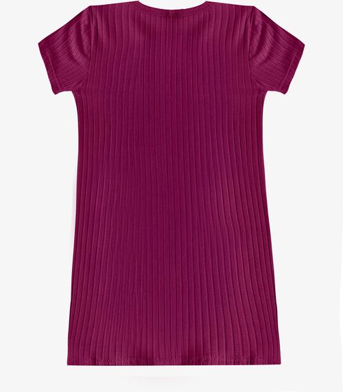 Vestido Infantil Em Ribana Canelada Select Vermelho