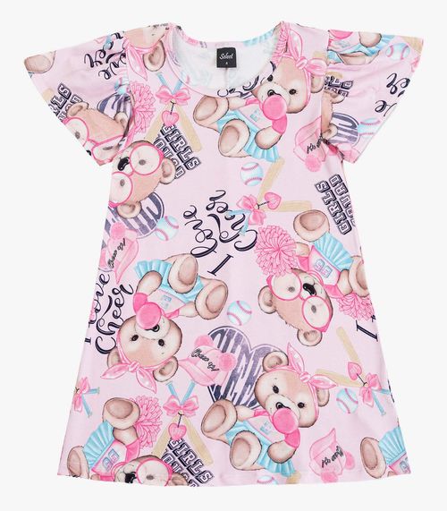 Vestido Infantil Menina Estampado Select Rosa
