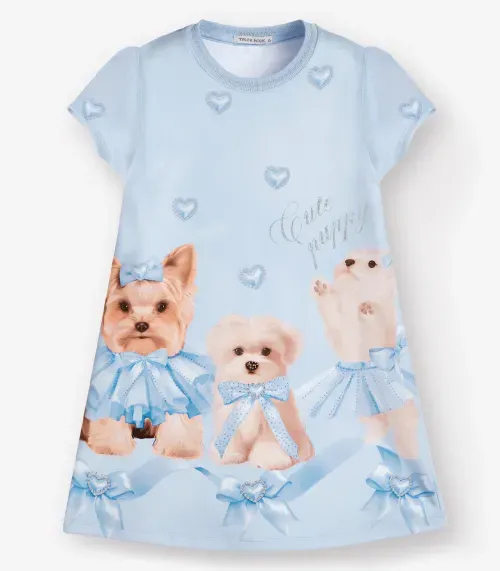 Vestido Ponto Roma Trick Nick Azul