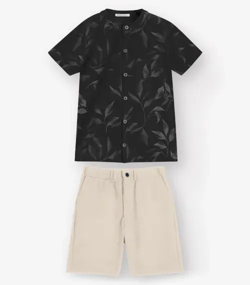 Camiseta Menino em Meia Malha Trick Nick Preto